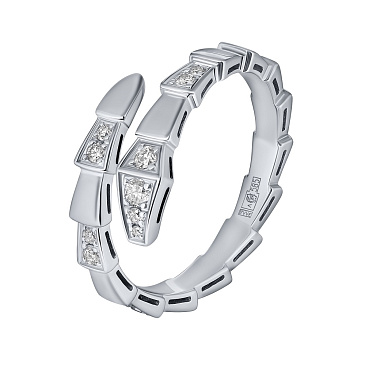 Дизайнерское кольцо из белого золота с бриллиантами 921871Б