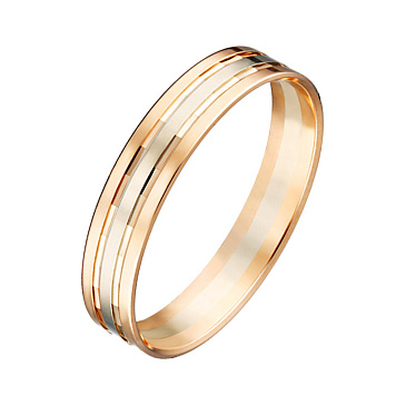 Обручальное кольцо из красного и белого золота 450-000-335