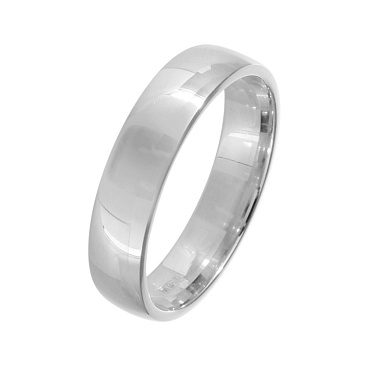 Обручальное кольцо из белого золота шириной 5 мм 210-000-312