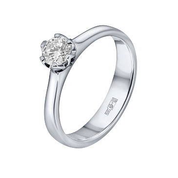 Помолвочное кольцо с крупным бриллиантом 921886Б 