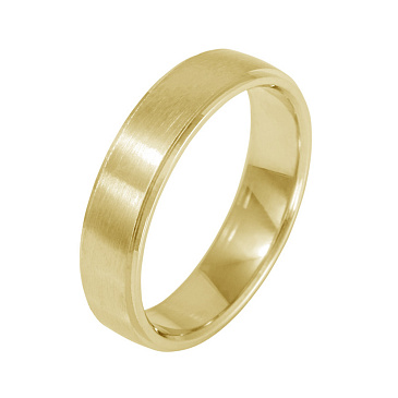 Обручальное кольцо с сатинированием из желтого золота 220-000-737