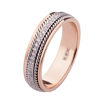 Обручальное кольцо с бриллиантами 432-600-406