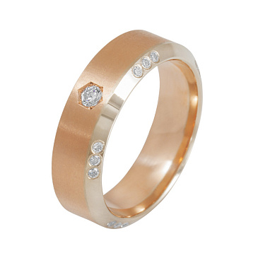 Обручальное кольцо с бриллиантами 432-160-653