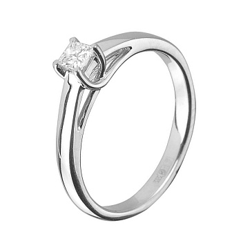 Помолвочное кольцо из белого золота с бриллиантом 921205Б