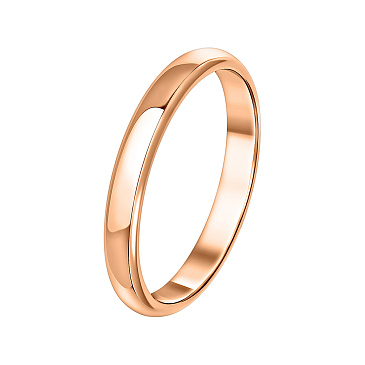 Классическое узкое обручальное кольцо из красного золота 100-000-525