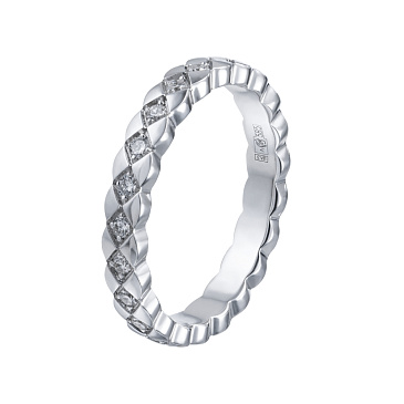 Дизайнерское кольцо из белого золота с бриллиантами 921819Б