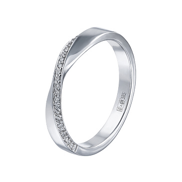 Эксклюзивное кольцо из белого золота с бриллиантами 921471Б