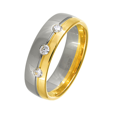 Обручальное кольцо с бриллиантом 442-030-302