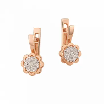 Серьги с бриллиантами 912143Б