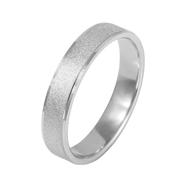 Обручальное кольцо матовое из белого золота шириной 4.5 мм 210-000-741